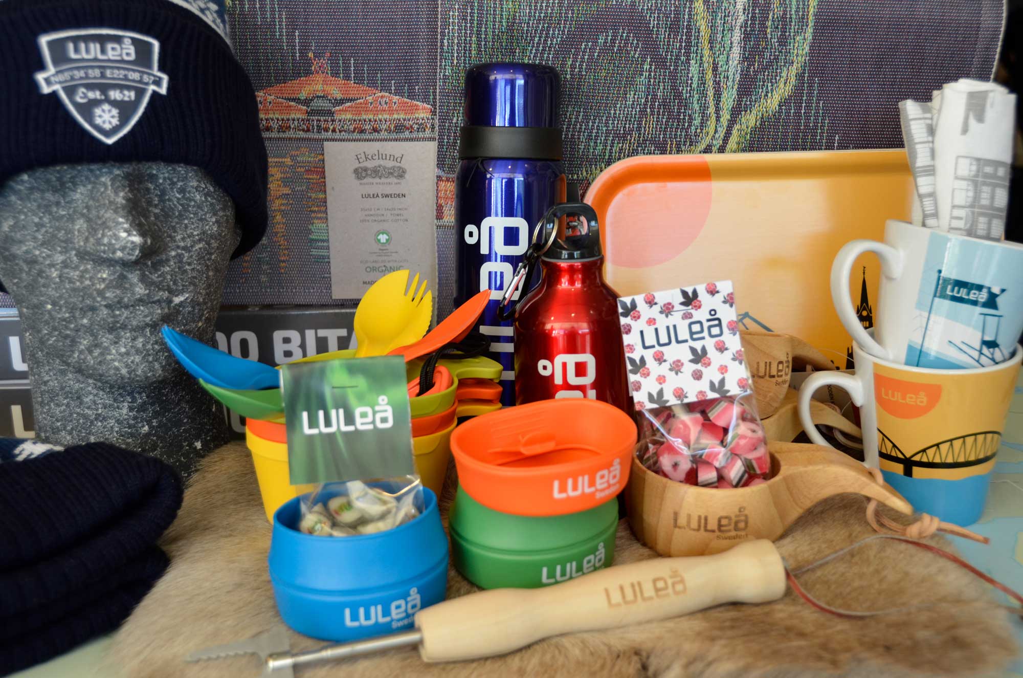 Products with Luleå print.