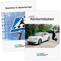 Bilden visar omslaget till boken Lättlästa körkortsboken