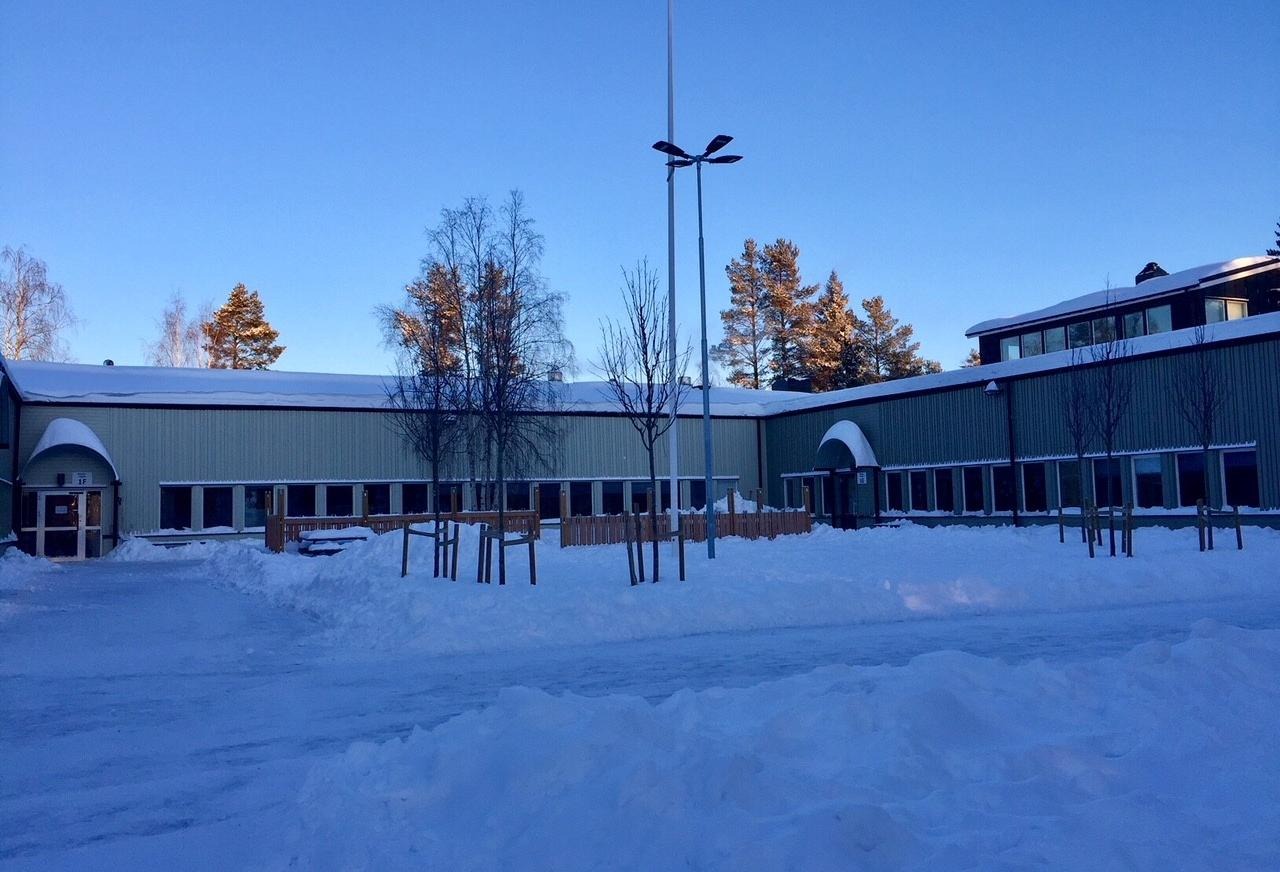 Utomhusbild Svedjeskolan, en del av skolans gård