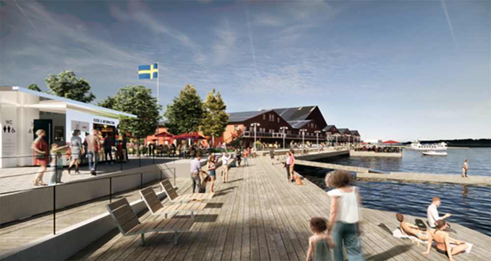 Visionsskiss över Norra hamn