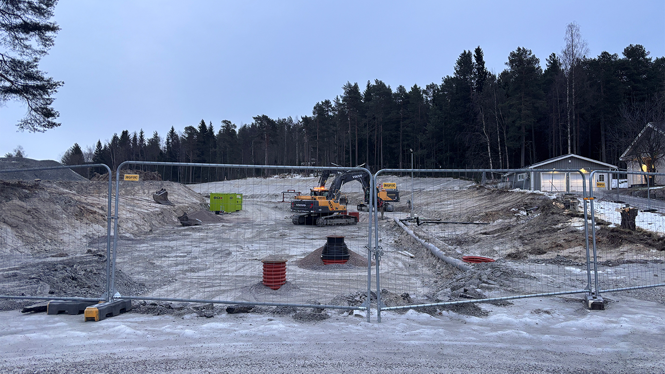 Krondalsvägens sista etapp byggs ned mot Lulsundsrondellen.