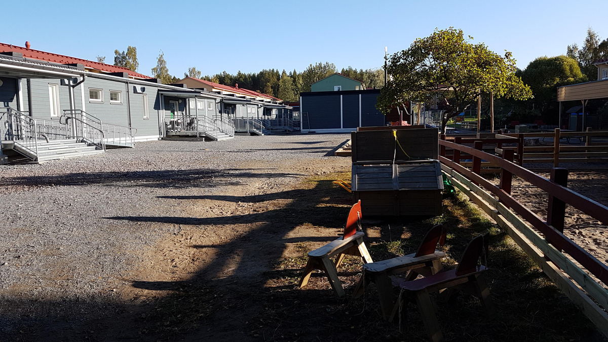 Utomhusmiljö Kristallens förskola, en del av förskolans gård